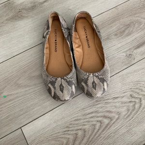 Lucky Brand Snakeskin ballet flats